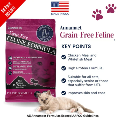 Annamaet Annamaet Grain-Free Feline 1.81KG (4lbs)/ 5.44KG(12lbs) Cat Food & Treats