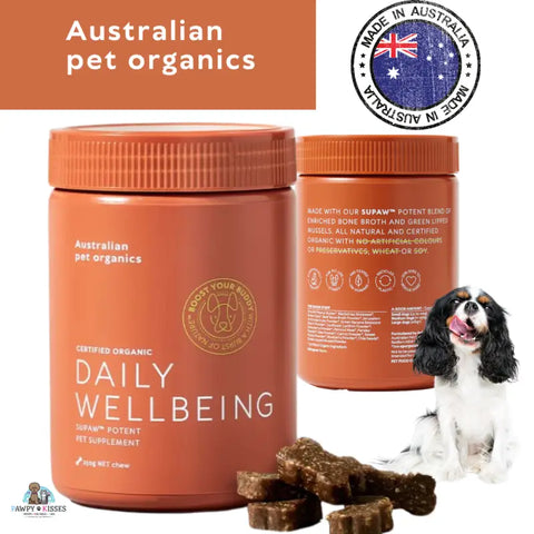 Australian Pet Organics 10% OFF AUSTRALIAN PET ORGANICS DAILY WELLBEING MULTIVITAMIN CHEW 250G Pet Supplements
