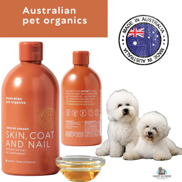 Australian Pet Organics 10% OFF AUSTRALIAN PET ORGANICS SKIN COAT AND NAIL OIL 500ML Pet Supplements