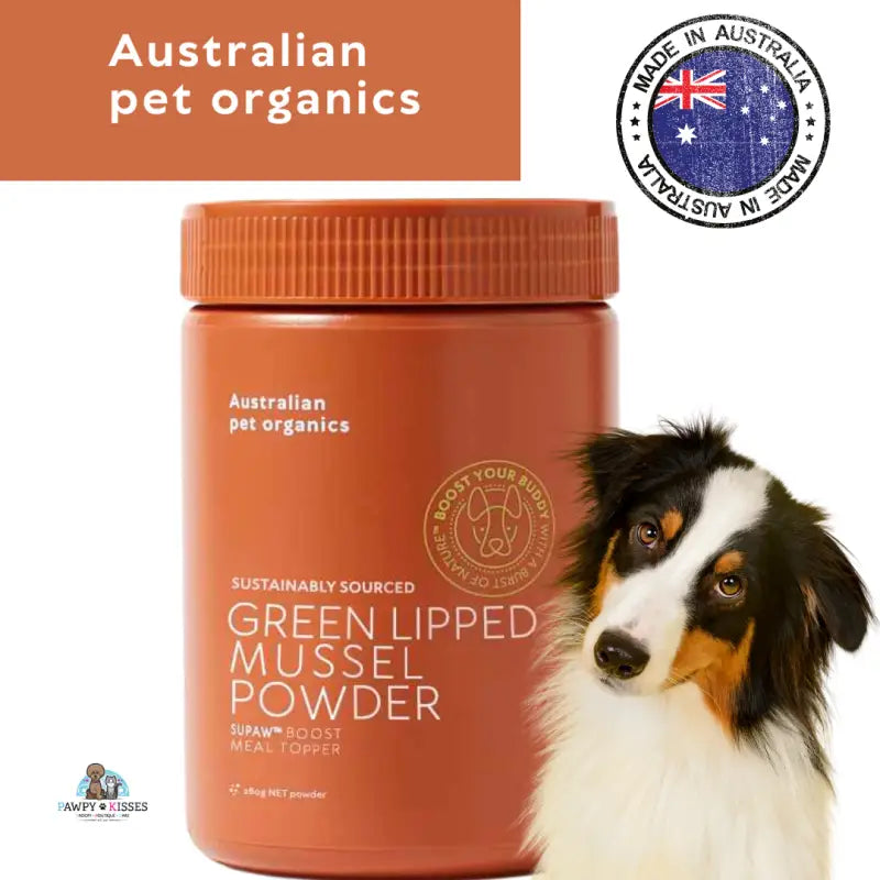 Australian Pet Organics 10% OFF AUSTRALIAN PET ORGANICS SUSTAINABLY SOURCED GREEN LIPPED MUSSEL POWDER 280G Pet Supplements