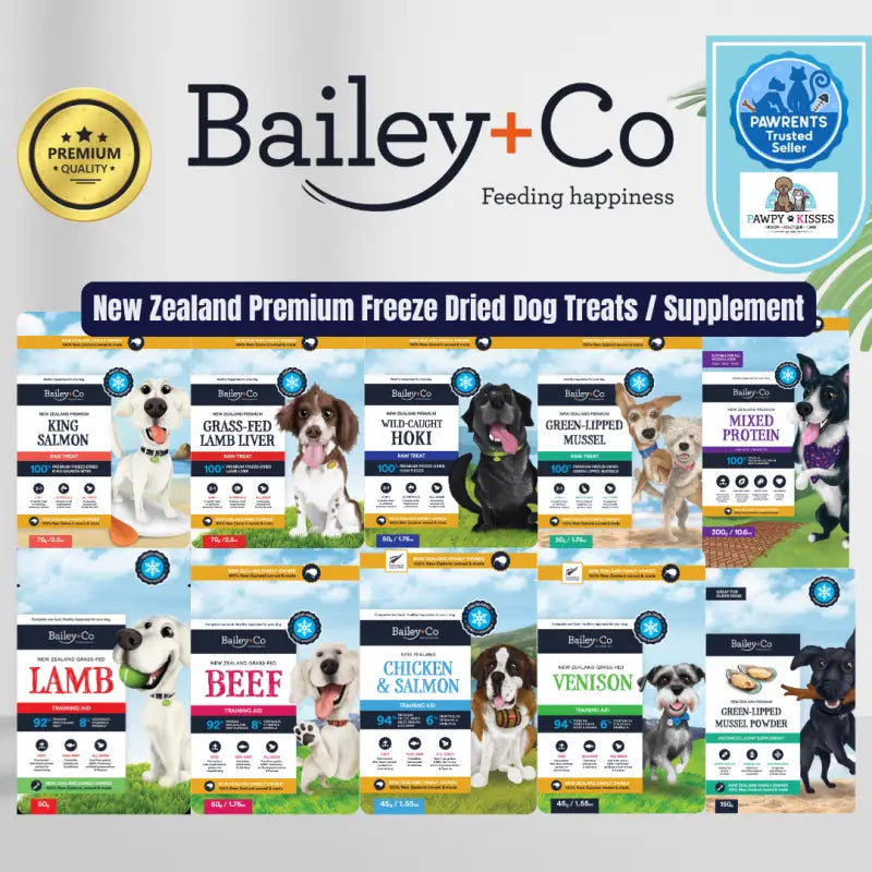 Bailey + Co 5.5 SALE [15% OFF]New Flavours Available Bailey + Co New Zealand Premium Dog Treats/Training Aid/Supplement (10 Items) Dog Food