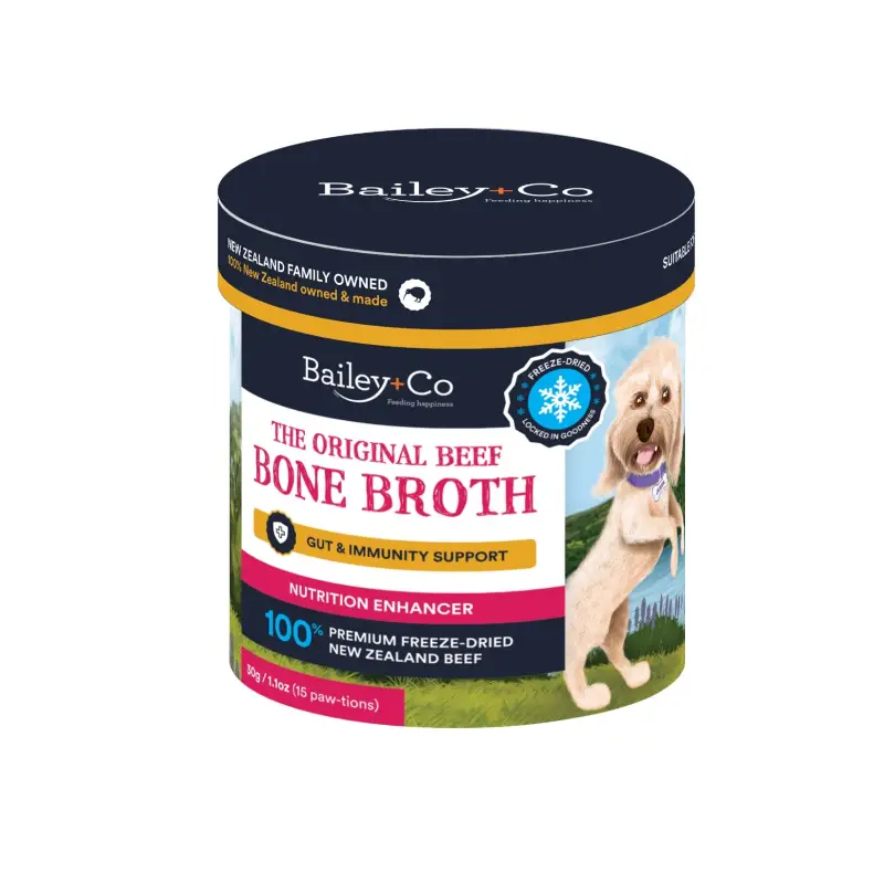 Bailey + Co (NEW Launch 15% OFF) BAILEY + CO DISSOLVABLE FREEZE DRIED BONE BROTH 30G/65G Dog Food & Treats