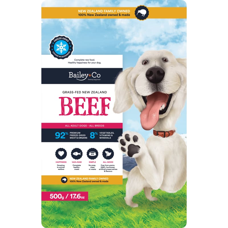 Bailey+Co Bailey+Co New Zealand Grass-Fed Beef Freeze-Dried Raw Dog Food (2 Sizes) Dog Food & Treats