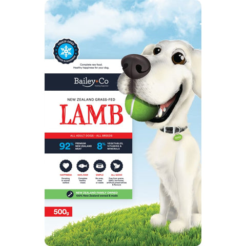 Bailey+Co Bailey+Co New Zealand Grass-Fed Lamb Freeze-Dried Raw Dog Food (2 Sizes) Dog Food & Treats