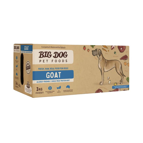Big Dog [10% OFF] Big Dog BARF Goat Frozen Raw Dog Food 3kg Dog Food & Treats