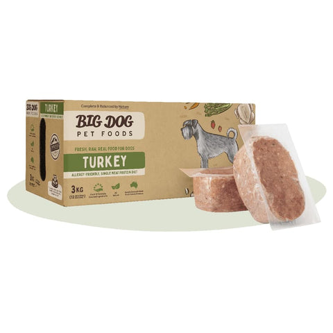 Big Dog [10% OFF] Big Dog BARF Turkey Frozen Raw Dog Food 3kg Dog Food & Treats