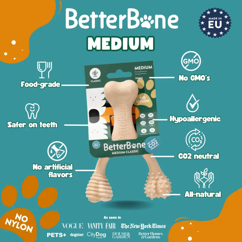 better bone BetterBone Chew Medium Series For Dogs - All Natural Ingredients I 2 Flavours I Pawpy Kisses Dog Food & Treats
