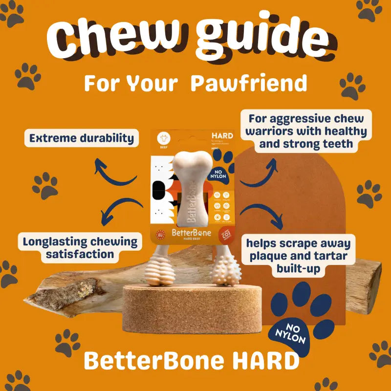 better bone Better Bone Dog Chew All Natural Ingredient - HARD Series Mini / Small / Large I Pawpy Kisses Dog Food & Treats