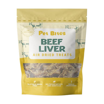 Pet Bites Pet Bites Beef Liver Air Dried Cat & Dog Treats 80g Dog Food & Treats