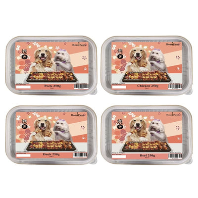 BossiPaws BossiPaws Yakitori Frozen Dog Treats 250g (4 Flavours) Dog Food & Treats
