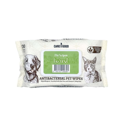 Care For The Good [3 FOR $11] Care For The Good Antibacterial Forest Pet Wipes 100 Sheets Dog Accessories