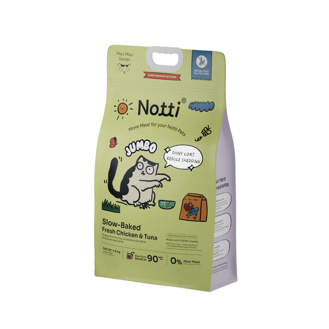 [10% OFF] Notti Slow-Baked Fresh Chicken & Tuna Super Premium Cat Food 1.5kg/4.8kg