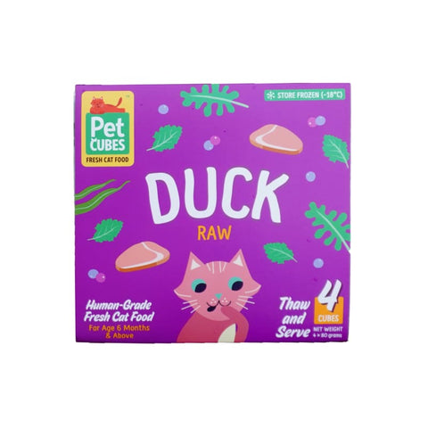 Pet Cubes Pet Cubes Duck Frozen Raw Cat Food 1.28kg Cat Food & Treats