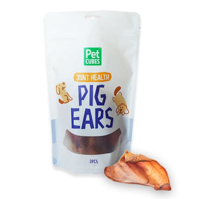 Pet Cubes PetCubes Pig Ears Dehydrated Dog Treats 2pcs Dog Food & Treats