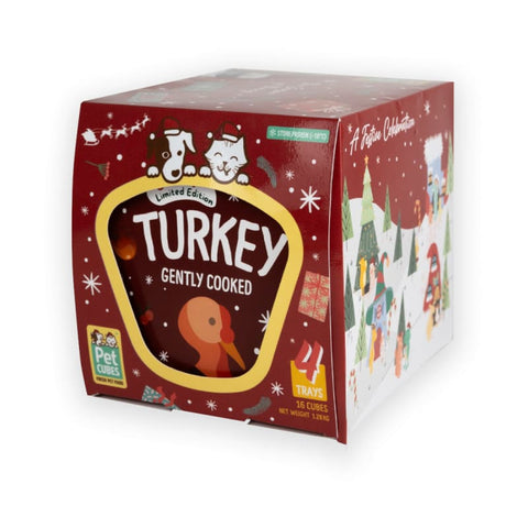 Pet Cubes [LIMITED-EDITION] PetCubes Gently Cooked Turkey Frozen Dog Food 320g Dog Food & Treats