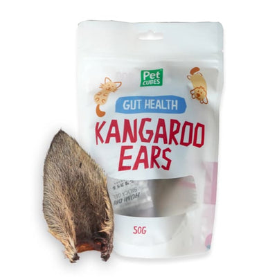 Pet Cubes PetCubes Kangaroo Ears Dehydrated Cat & Dog Treats 50g Dog Food & Treats