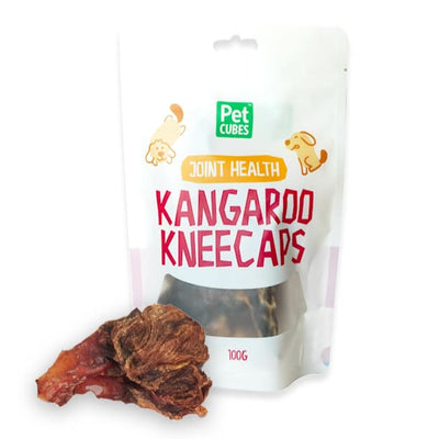 Pet Cubes PetCubes Kangaroo Kneecaps Dehydrated Dog Treats 100g Dog Food & Treats