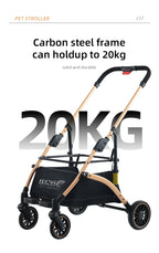 BNDC Pet Stroller 301 (Khaki) For Dogs & Cats