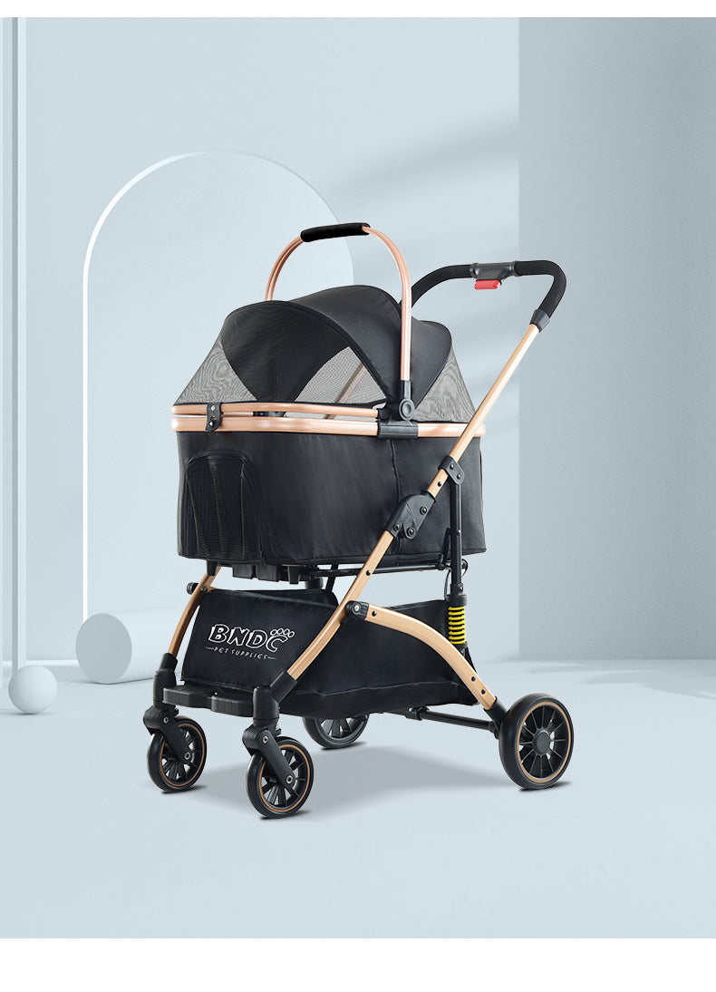 BNDC Pet Stroller 301 (Black) For Dogs & Cats