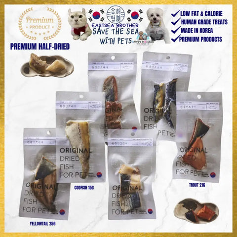 Eastsea brother [Korea]Eastsea Brother Premium Half-Dried Dog & Cat Treats I Pawpy Kisses Dog Food & Treats