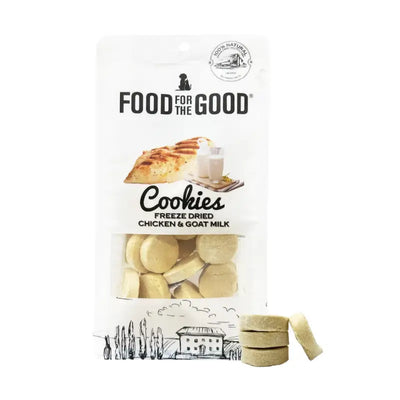 Food For The Good [25% OFF} Food For The Good Freeze Dried Chicken & Goat Milk Cookies 70g Dog Food & Treats
