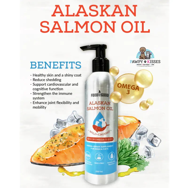 Food For The Good Food For The Good Alaskan Salmon Oil 250ML Pet Supplements
