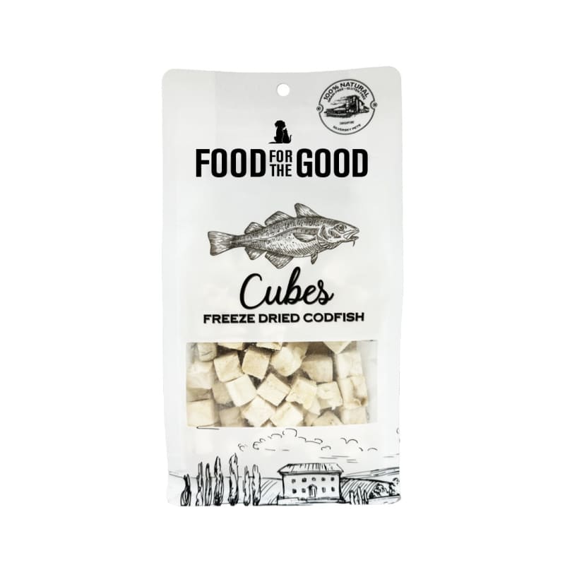 Food For The Good [25% OFF] Food For The Good Codfish Cubes Freeze-Dried Cat & Dog Treats 50g Dog Food & Treats