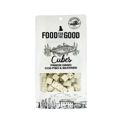 Food For The Good [25% OFF] Food For The Good Fish Skin & Salmon Cubes Freeze-Dried Cat & Dog Treats 120g Dog Food & Treats
