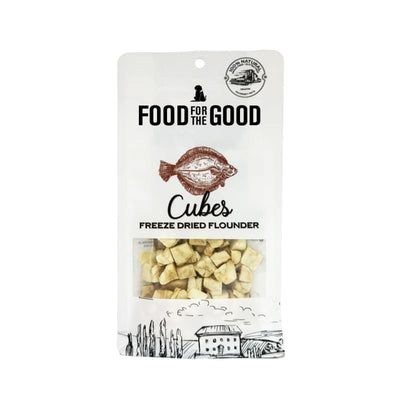 Food For The Good [25% OFF] Food For The Good Flounder Cubes Freeze-Dried Cat & Dog Treats 40g Dog Food & Treats