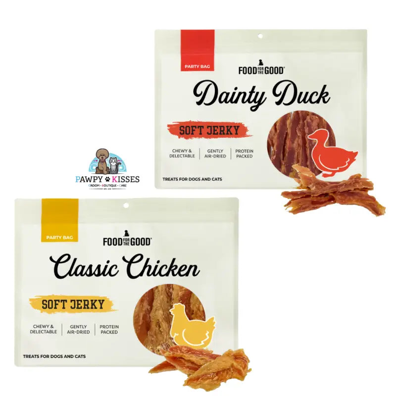 Food For The Good Food For The Good - Party Bag Soft Jerky Cat & Dog Treats I 2 Flavours Availablle Dog Food & Treats