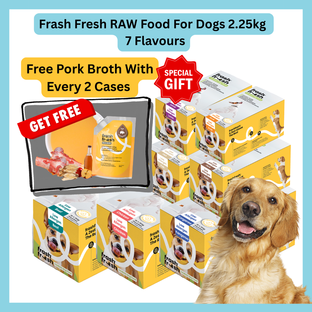 [FREE BROTH With Purchase Of 2 Cases] FRASH FRESH RAW DOG FOOD 2.25KG I 6 Flavours Available