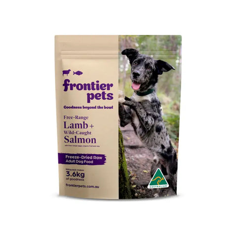 Frontier [New Launch 15% OFF] Frontier Free-Range Freeze-Dried Raw Lamb & Wild Caught Salmon Adult Dog Food (2 Sizes) Dog Food & Treats