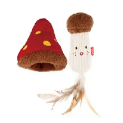 GiGwi GiGwi Cat Toy Catch & Scratch 2-in-1 Mushroom with Stem 7351 Cat Accessories