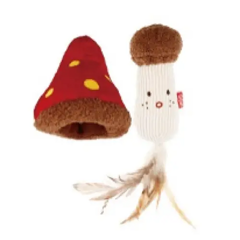 GiGwi GiGwi Cat Toy Catch & Scratch 2-in-1 Mushroom with Stem 7351 Cat Accessories