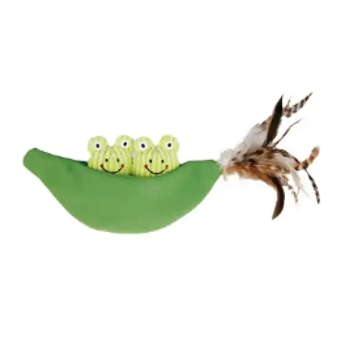 GiGwi GiGwi Cat Toy Catch & Scratch 3-in-1 Legume with Frog 7353 Cat Accessories