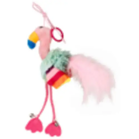 GiGwi GiGwi Cat Toy Finger Teaser with Catnip & Bell Flamingo 7471 Cat Accessories
