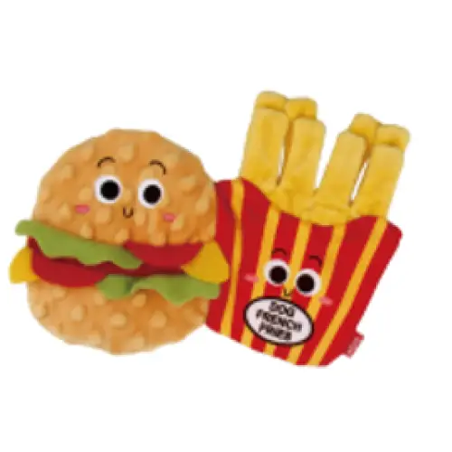 GiGwi GiGwi Dog Toy Foody Friendz with Squeaker Burger & Fries 6963 Dog Accessories