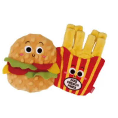 GiGwi GiGwi Dog Toy Foody Friendz with Squeaker Burger & Fries 6963 Dog Accessories