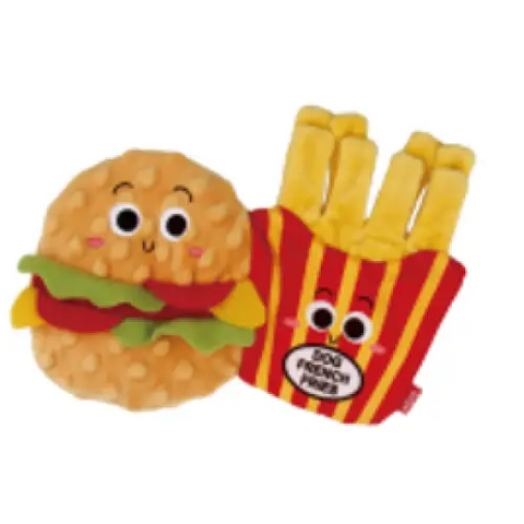 GiGwi GiGwi Dog Toy Foody Friendz with Squeaker Burger & Fries 6963 Dog Accessories