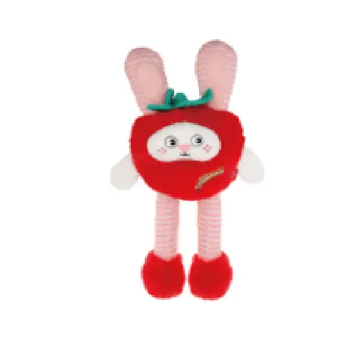 GiGwi GiGwi Dog Toy Plush Friendz Strawberry Rabbit Squeaker 6969 Dog Accessories
