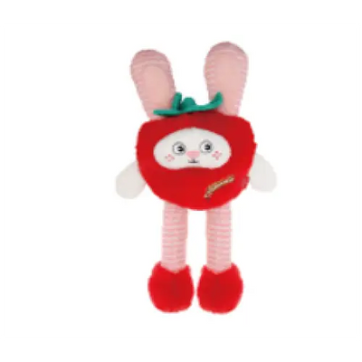 GiGwi GiGwi Dog Toy Plush Friendz Strawberry Rabbit Squeaker 6969 Dog Accessories