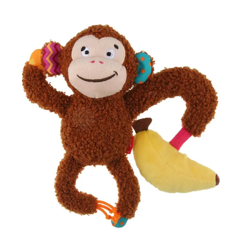 GiGwi GiGwi Dog Toy Wiry Plush Friendz Squeaker Monkey 6796 Dog Accessories
