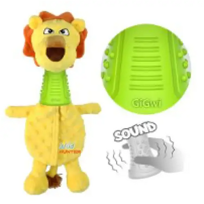 GiGwi GiGwi Enrichment Dog Toy Wild Hunter Treats with Squeaker Lion 8481 Dog Accessories
