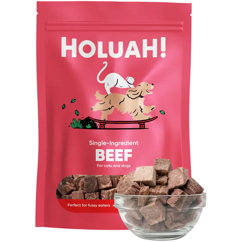 Holuah [30% OFF] (New Launch) Holuah! - Freeze Dried Beef Cats & Dogs Treats Dog Food & Treats
