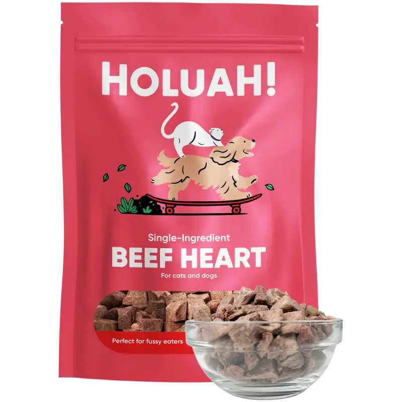 Holuah [30% OFF] (New Launch) Holuah! - Freeze Dried Beef Heart Cats & Dogs Treats Dog Food & Treats