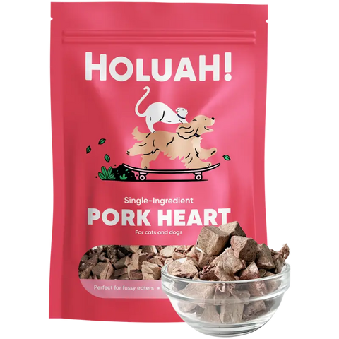 Holuah [30% OFF] (New Launch) Holuah! - Freeze Dried Pork Heart Cats & Dogs Treats Dog Food & Treats