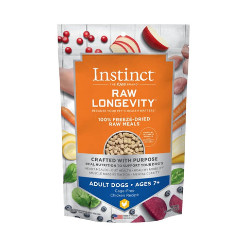 Instinct Instinct Raw Longevity Chicken Senior 7+ Freeze Dried Raw Dog Food 9.5oz Dog Food & Treats