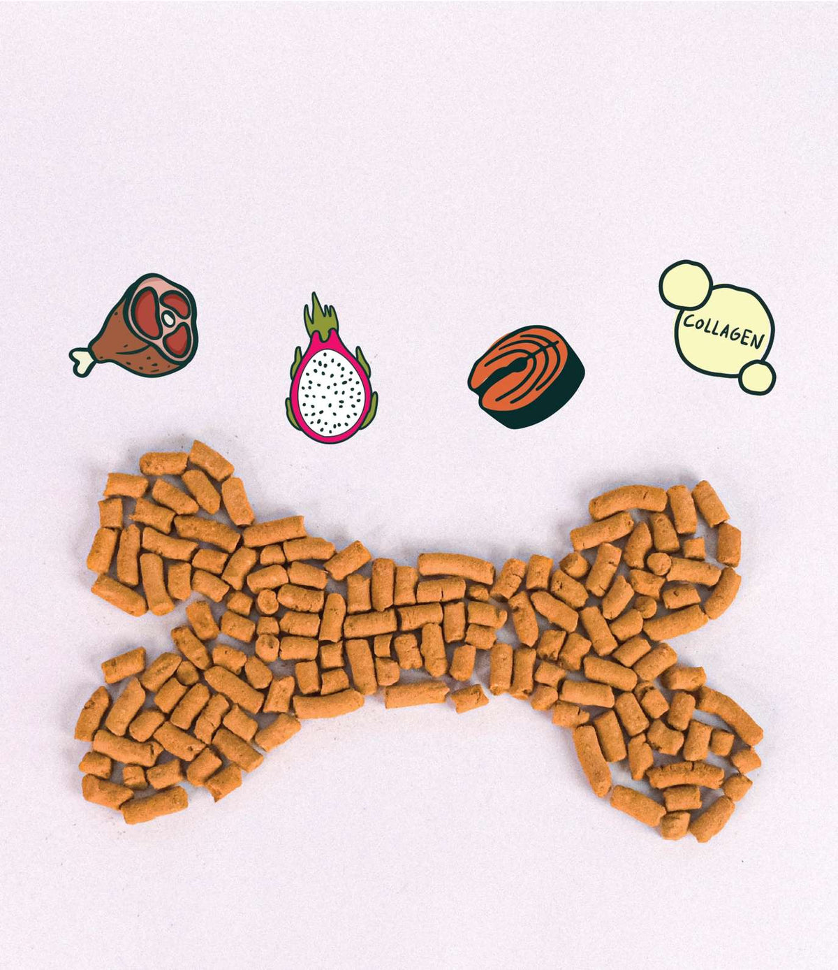 [10% OFF] Notti Joint Care Beef & Salmon Freeze-Dried Chunks 50g Treats For Dogs & Cats