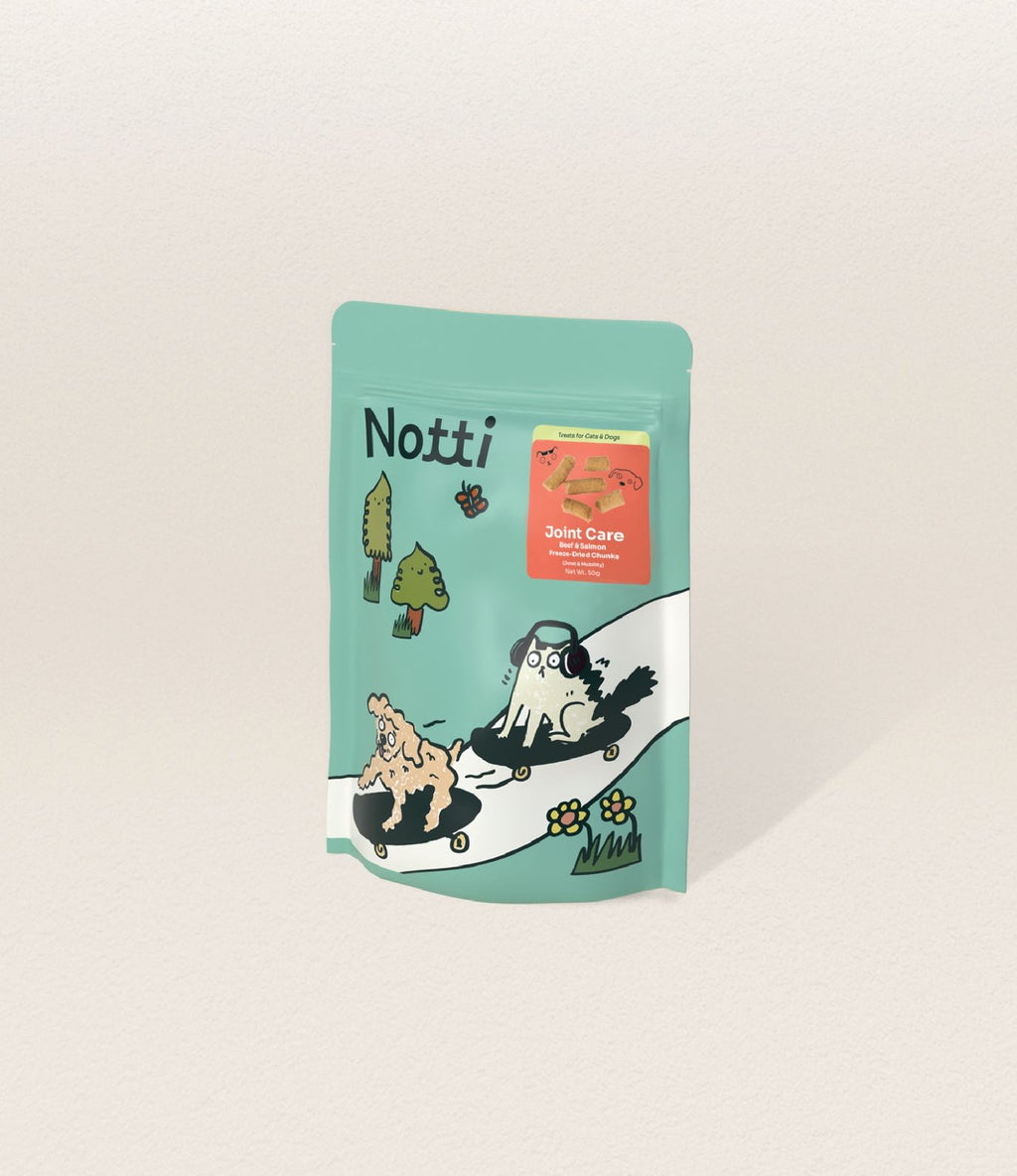 [10% OFF] Notti Joint Care Beef & Salmon Freeze-Dried Chunks 50g Treats For Dogs & Cats