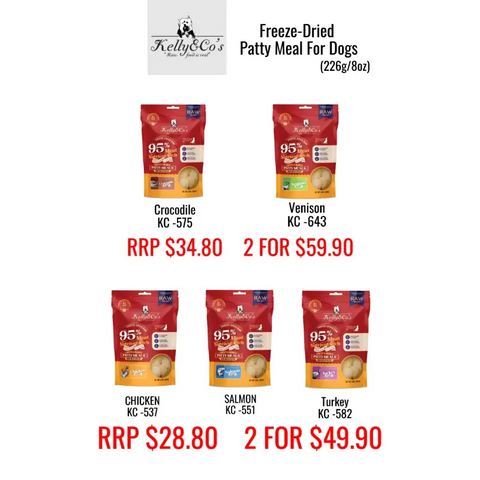Kelly & Co’s (13% OFF) Kelly & Co’s Dog Freeze Dried Patty Meal 226G General